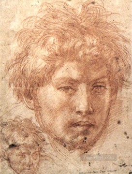 アンドレア・デル・サルト Painting - 若い男の頭 ルネッサンス マンネリズム アンドレア デル サルト